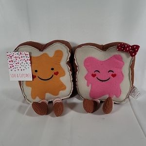 Love & Cupcakes Valentine's Day Love Peanut Butter & Jelly Toast Couple Pillow